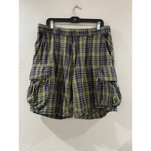 Vintage Polo Ralph Lauren Steamer plaid cargo shorts made of 100% cotton size 35